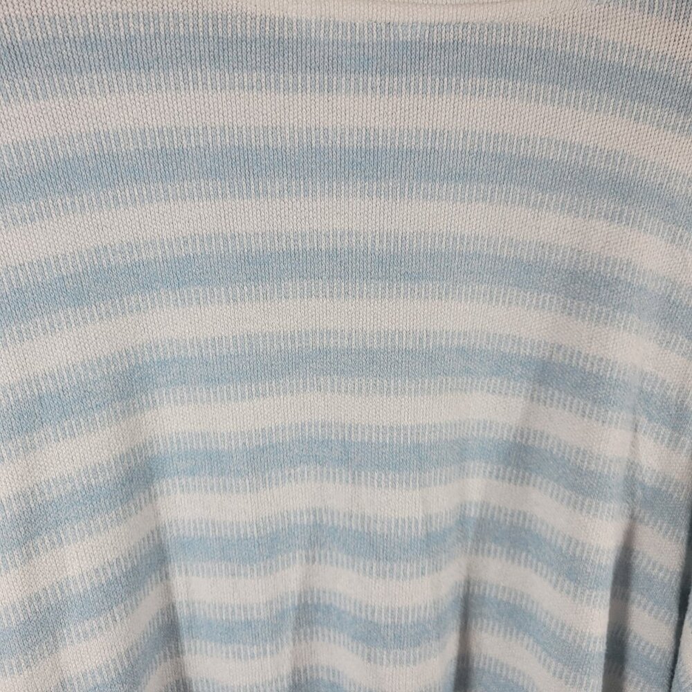 Time Tru Womens Sweater XXXL 22 Plus Long Sleeve Blue Stripe STR120XE - Picture 7 of 10